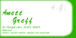 anett greff business card